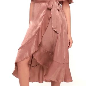 Pink Satin Lulus Dress